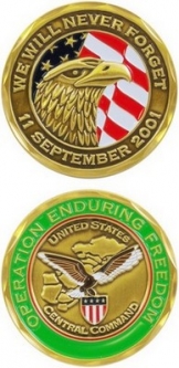 Challenge Coin-OEF We Will Never Frgt