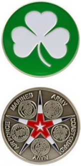 Challenge Coin-Clover 5 Branch