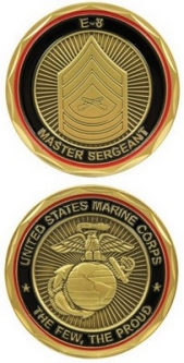 Challenge Coin-Marines E-8 Master Sgt.