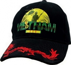 Cap - Vietnam Vet-Tov Drg (Black)