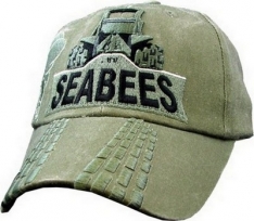 Cap - Seabees With Bulldozer (Washed Od)