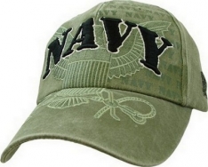 Cap - Navy With Eagle (Washed Od)