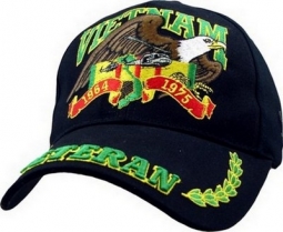 Cap - Vietnam Veteran With Eagle (Black)