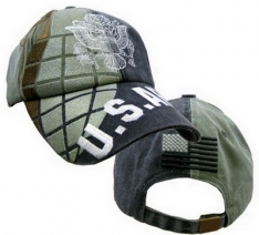 Cap - Army Grenade Washed Black