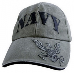 Cap - Navy Rubber Stamp Logo Od