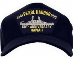 USA-Made Emblematic Cap - 1941 Pearl Harbor 1991 50Th