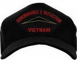 USA-Made Emblematic Cap - Remembrance & Ref Vietnam (Black)
