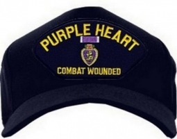USA-Made Emblematic Cap - Purple Heart Combat Wounded