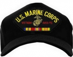 USA-Made Emblematic Cap - US Marine Corps Vietna (Black)