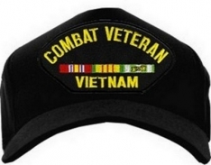 USA-Made Emblematic Cap - Combat Veteran Vietnam (With Ribbons)