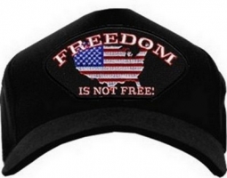 USA-Made Emblematic Cap - Freedom Is Not Free (Black)