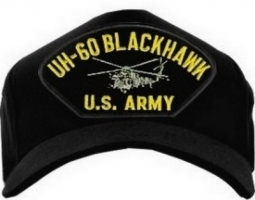 USA-Made Emblematic Cap - Uh-60 Blackhawk US Army (Black)