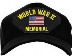 USA-Made Emblematic Cap - WWII Memorial With Flag