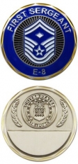 Challenge Coin - Air Force 1St Sgt. E - 8 (Engravable)