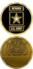 Challenge Coin - Army Retired Engravable