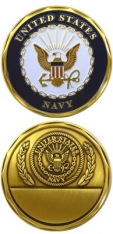 Challenge Coin - Navy Engravable