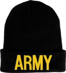 Watch Cap-Army (Letters) Blk
