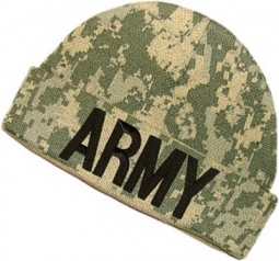 WatchCap-Army (Blk Lttrs) 657Acu