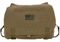 USA Flag Retro Hungarian Shoulder Bag Olive