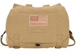 American Flag Retro Hungarian Shoulder Bag Khaki