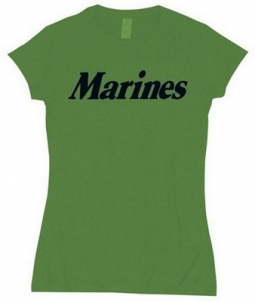 Marines Logo Babydoll Tee Olive Drab