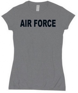 Women's Air Force T-Shirt Grey Babydoll T