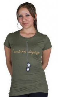 Rock His Dog Tags Babydoll Tee