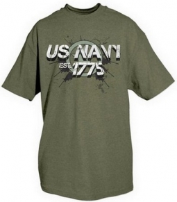 US Navy T-Shirt Est. 1775 Olive Drab Tee