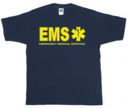 Ems Logo T-Shirt Navy And Gold