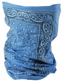 Motley Tube Neck/Head/Face Cover Light Blue Paisley