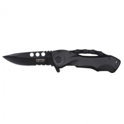 HUMVEE Medium Tactical Recon Spring Folding Knife - Black Chain
