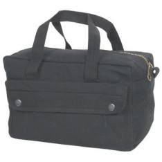 Mechanic's Tool Bag with Brass Zipper - Black