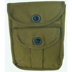 2-Pocket Canvas Ammo Pouch - Olive Drab