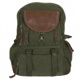 Retro Parisian City Daypack - Olive Drab