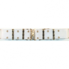 Nylon Pistol Belt - Metal Buckle - White