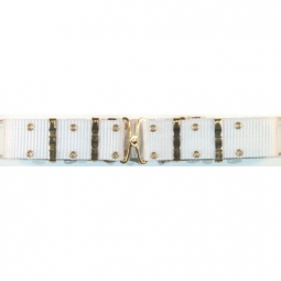 Nylon Pistol Belt - Metal Buckle - White