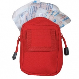 Small Modular 1st Aid Pouch With Contents - Red
