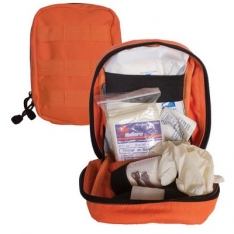 Large Modular 1st Aid Pouch - With Contents - Safety Orange