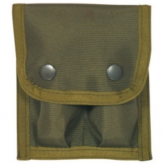 Nylon 9MM Double Clip Pouch - Olive Drab