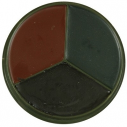3-Color GI Style Face Paint Compact - Black/Olive Drab/Brown