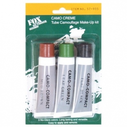 Camouflage Cream Tube Make-Up Kit - Leaf Green/Flat Black/Mud Brown