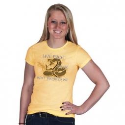 Women's Cotton Tee's - Don't Tread - Yellow