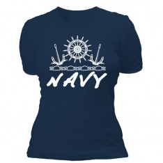 Women's Cotton Tee's - Navy - Navy
