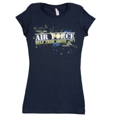 Women's Cotton Tee's - AF Help From Above - Navy