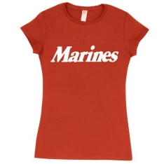 Women's Cotton Tee's - Red - Marines