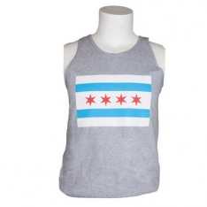 Tank Top - Chicago Flag - Grey