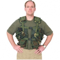 Tactical Load Bearing Vest - Woodland Camo - Enhanced