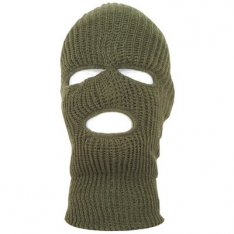 Acrylic Three Hole Face Mask - Olive Drab