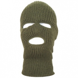 Acrylic Three Hole Face Mask - Olive Drab