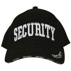Embroidered Ball Cap - Security - Black